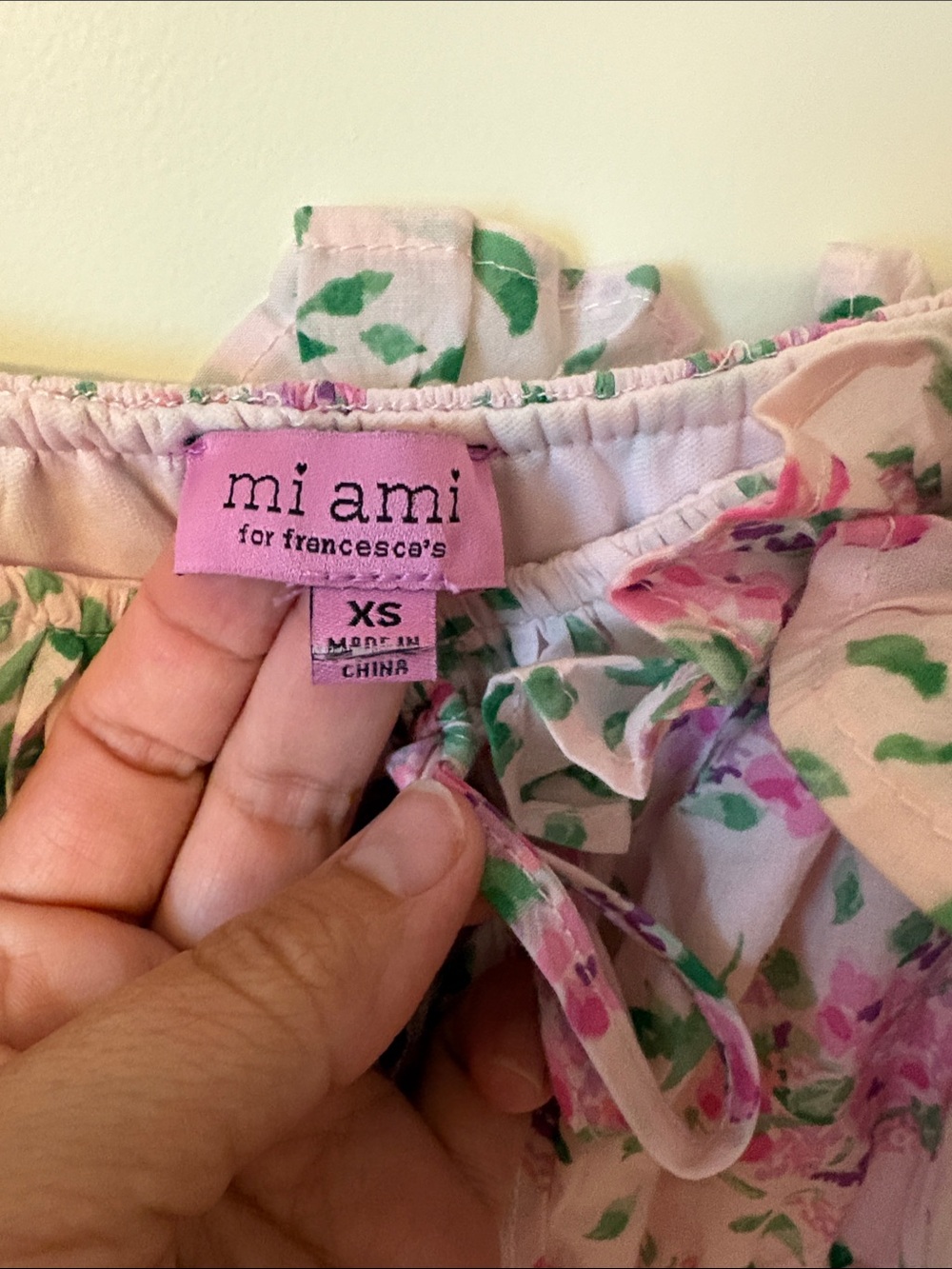 Francesca's Collections Pink Floral Maxi Dress with Tie Straps - Picture 2 of 4